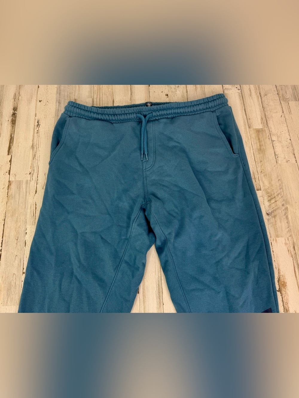 Volcom Mens Fleece Jogger Sweatpants XXL Tapered Teal - Picture 2 of 10